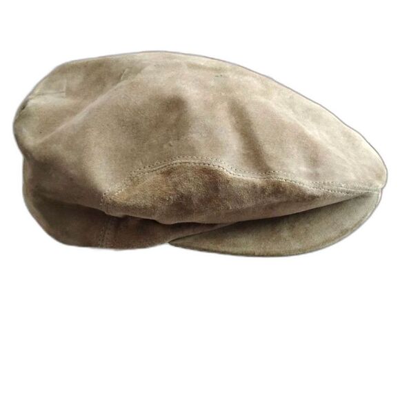 60s 70s Vintage Dobbs Fifth Avenue Suede Flat Cap – Large (7 1/8 – 7 1/4) - Picture 1 of 6
